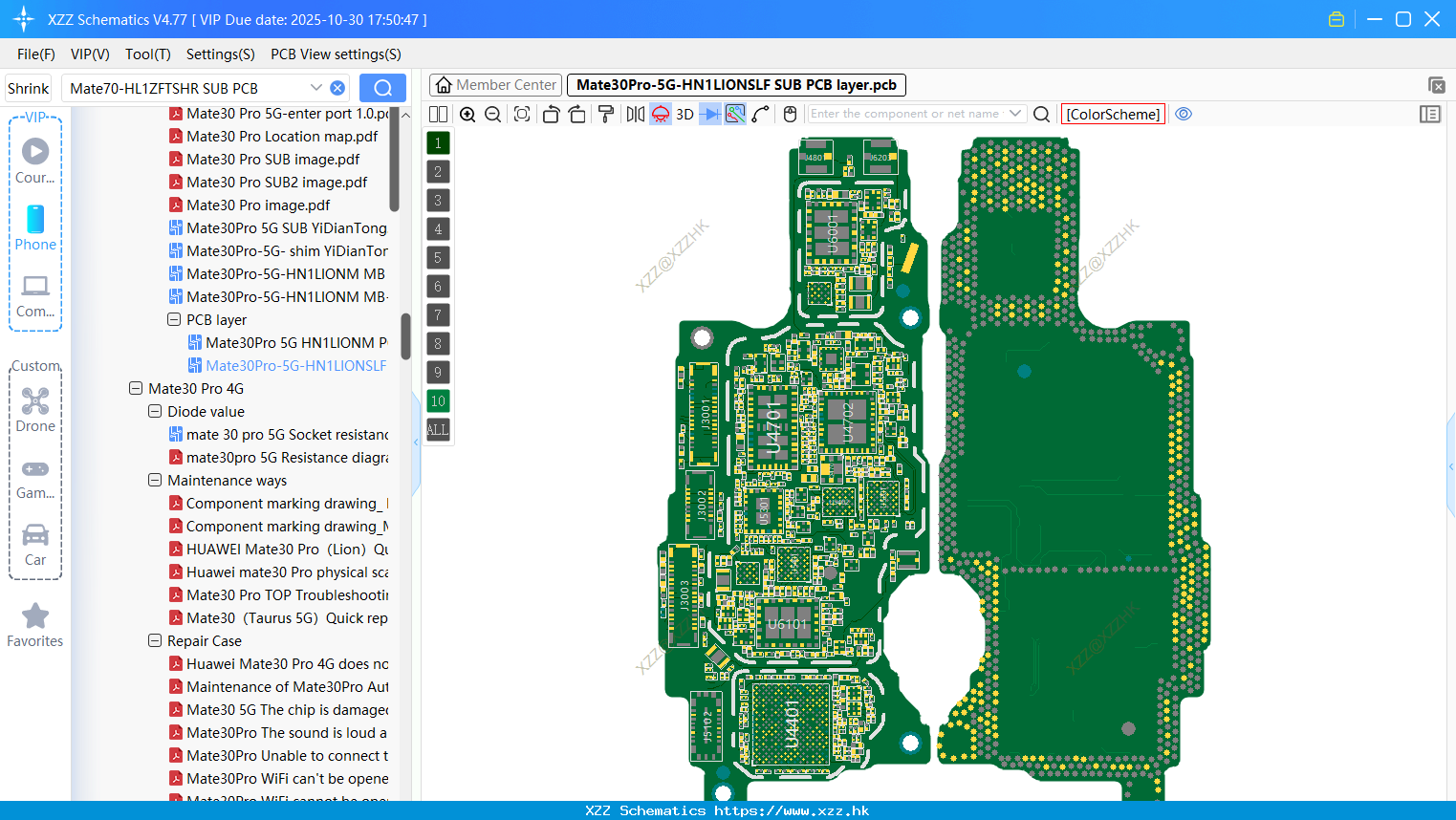 Huawei Mate30Pro-5G-HN1LIONSLF SUB PCB Layer